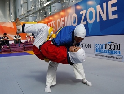 Дебют женщин-борцов из Ирана состоялся на SportAccord в Сочи