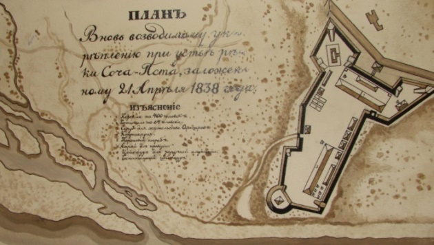 На территории Сочи русские войска построили форты 
