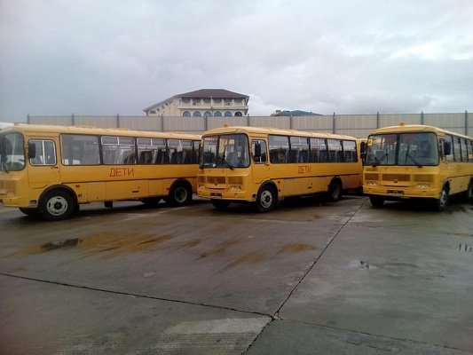 Семь новых автобусов пополнили школьный автопарк Сочи 