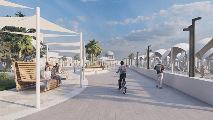 В Сочи продолжается третий этап реконструкции набережной пляжа «Ривьера»